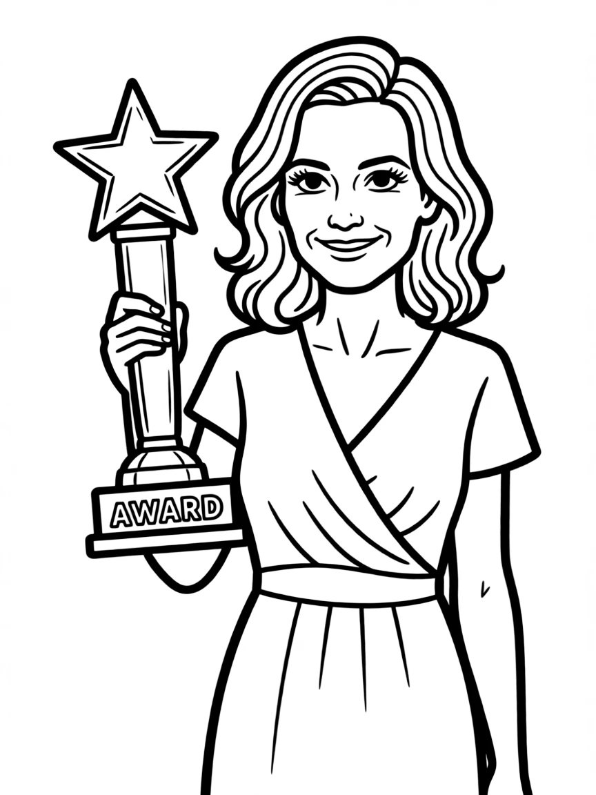 Meryl Streep with an award