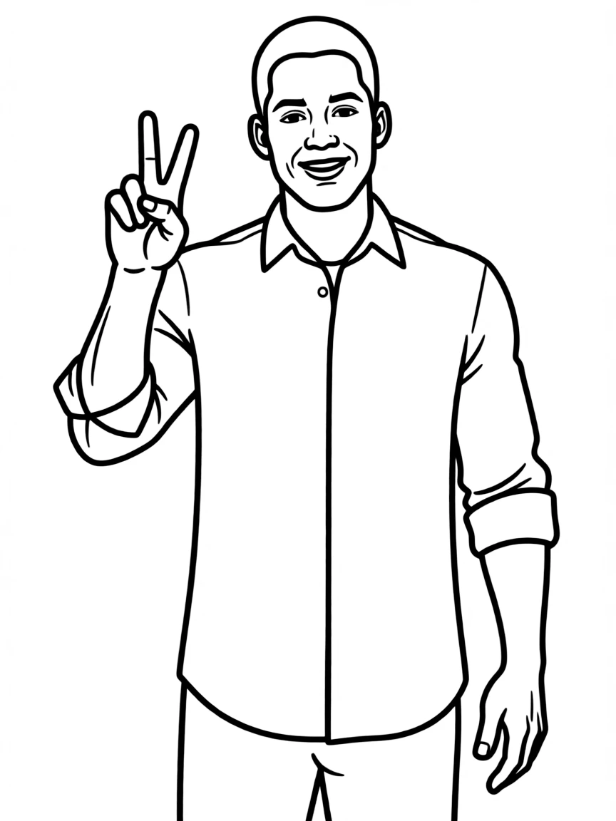 Will Smith giving a peace sign