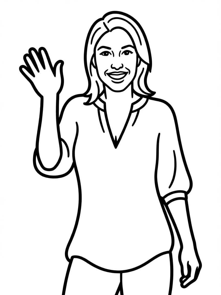 Sandra Bullock waving