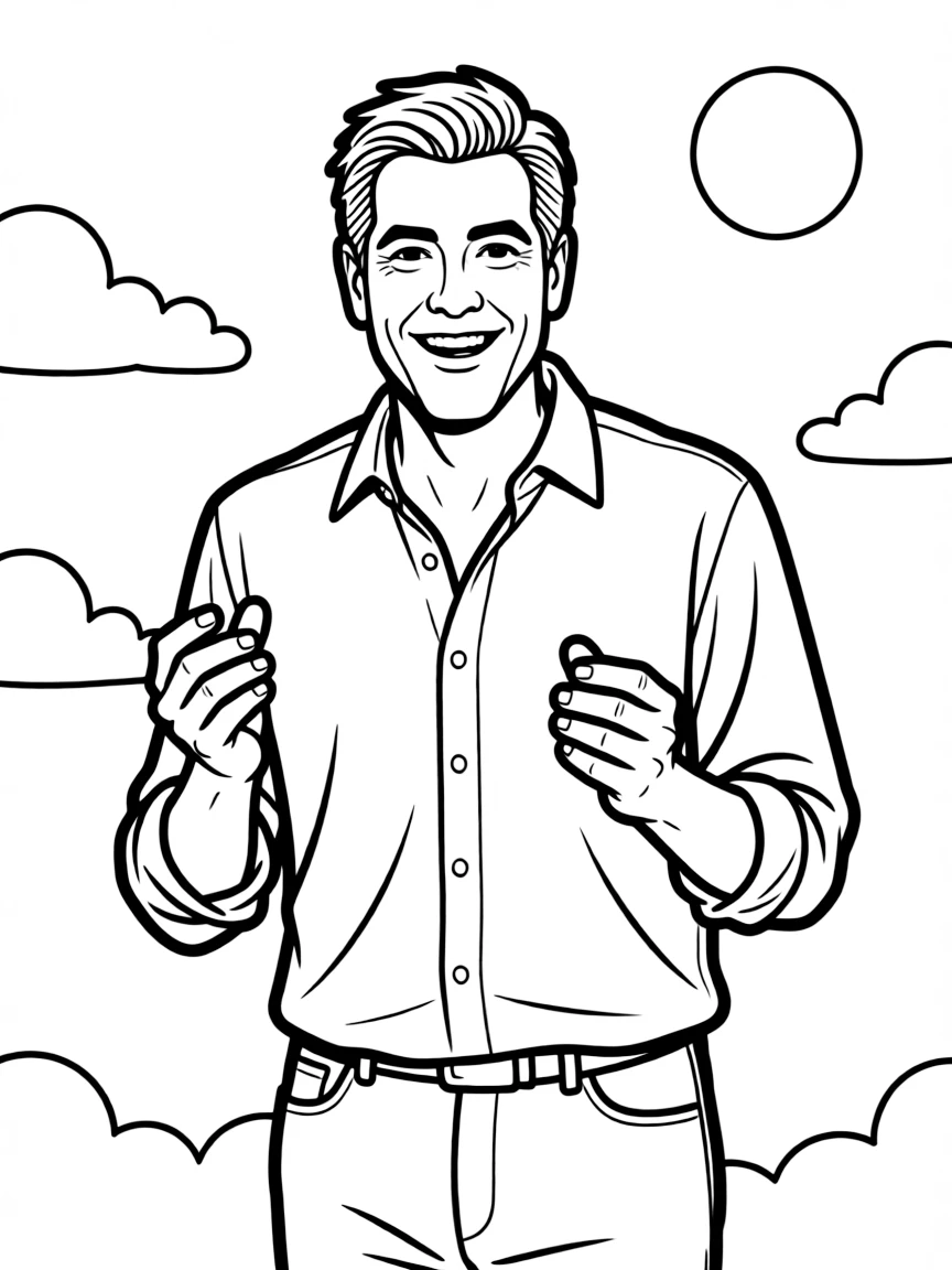 George Clooney happy