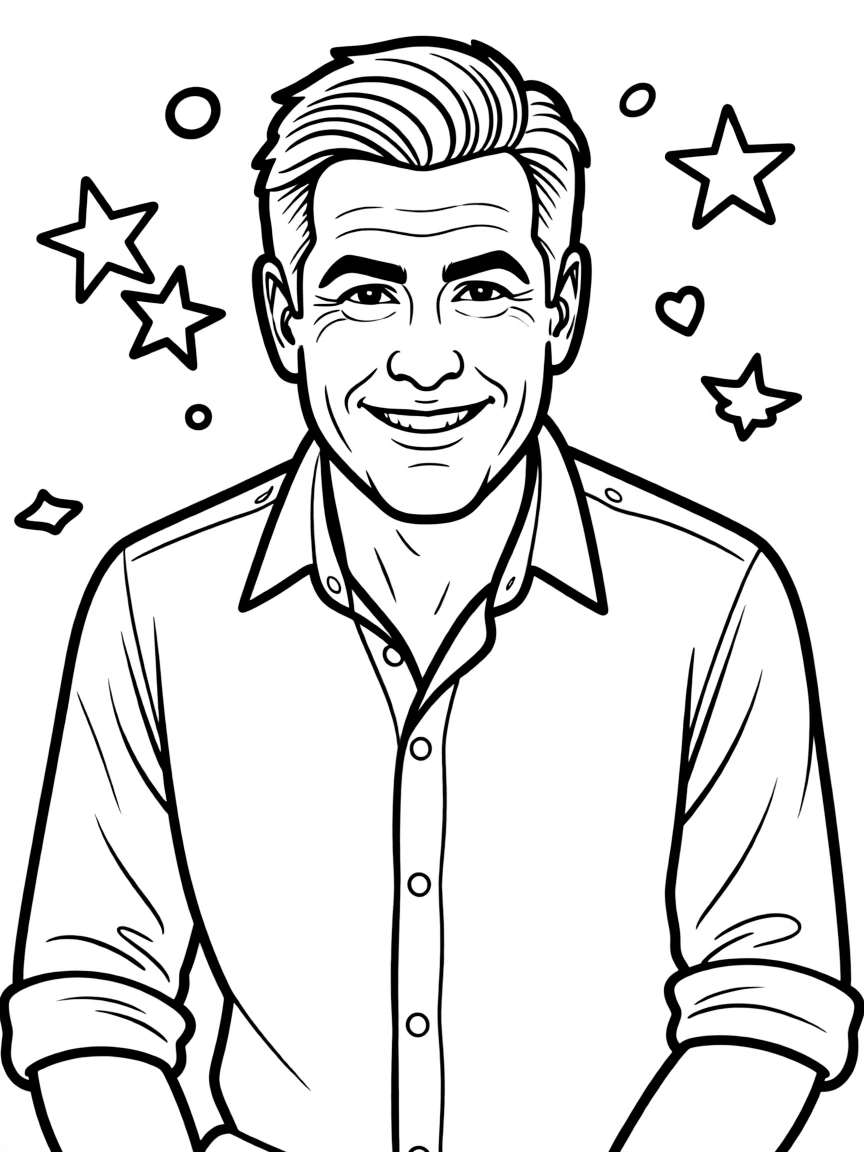 George Clooney with a charming smile
