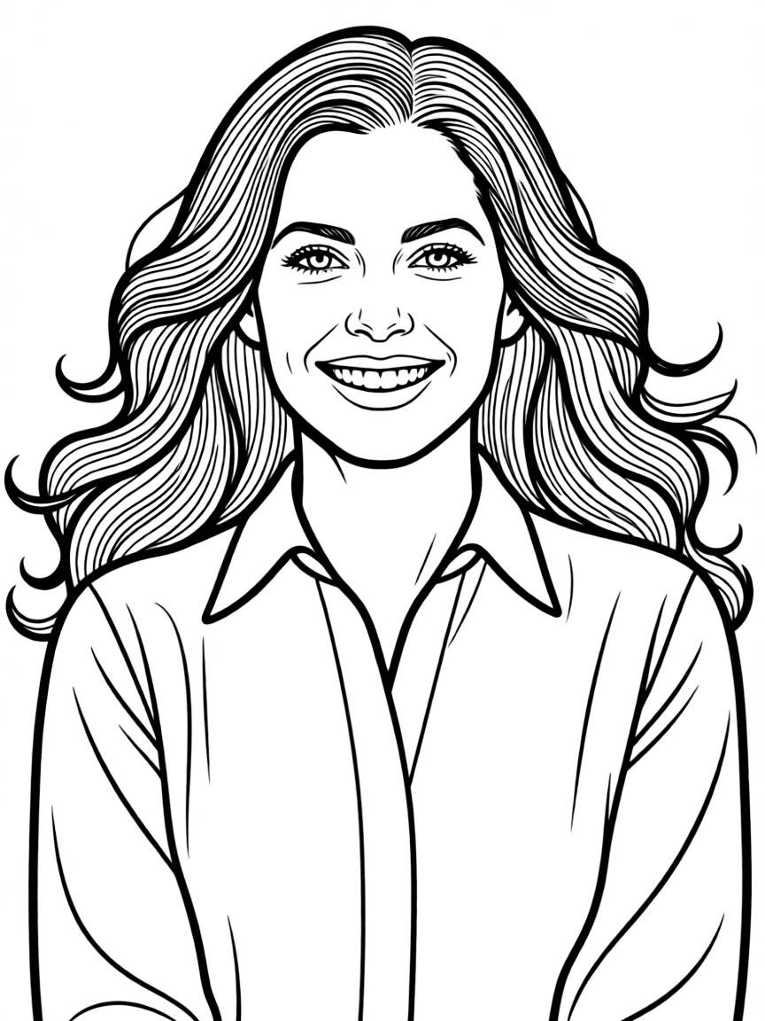Julia Roberts with her hair flowing