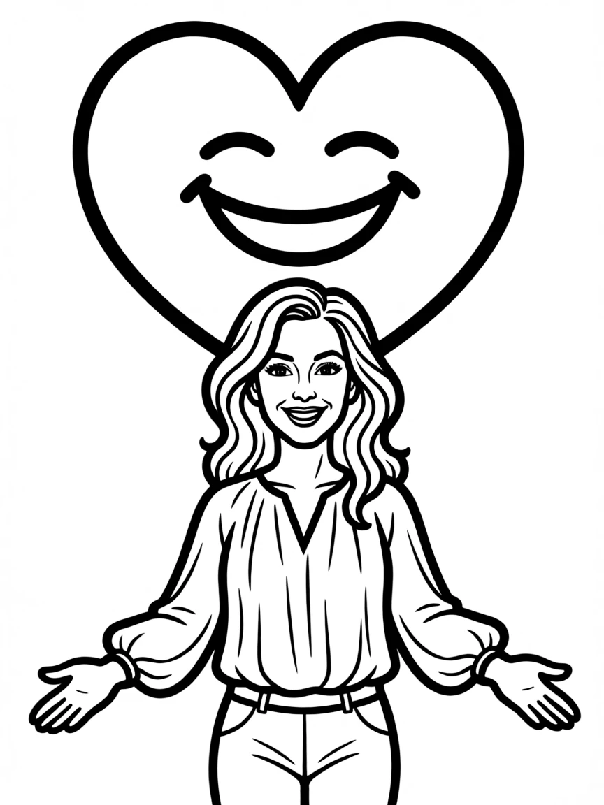 Julia Roberts with a happy heart