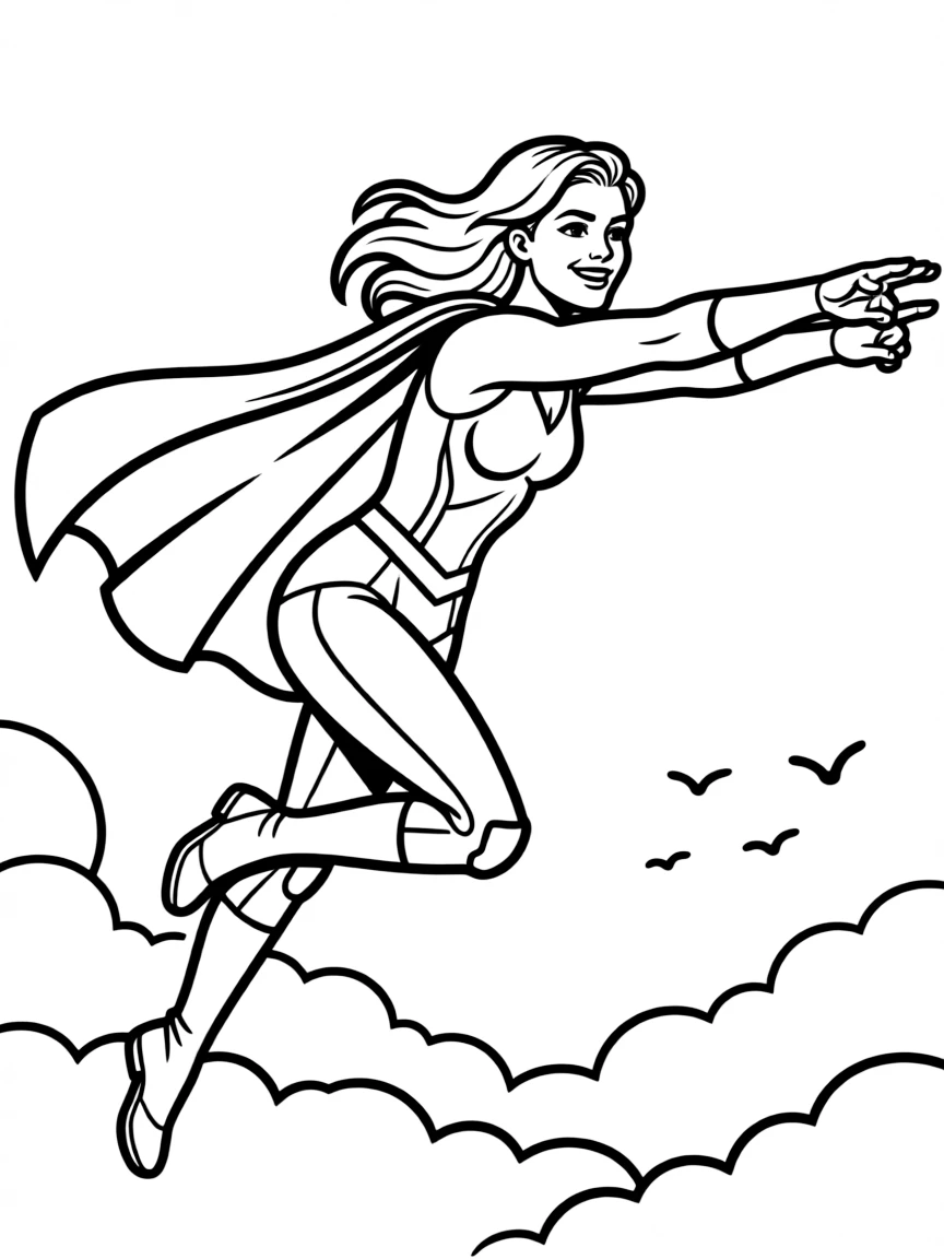 Gal Gadot flying
