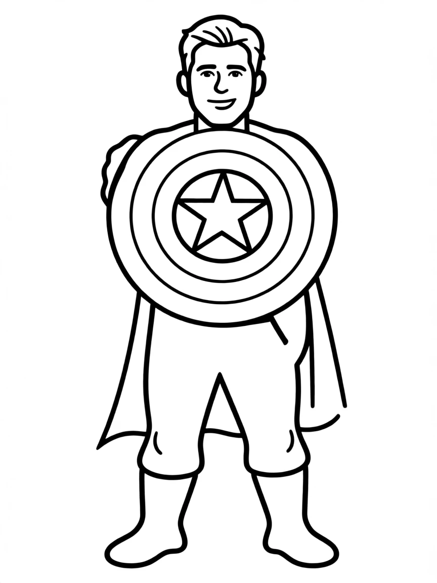 Chris Evans with a shield
