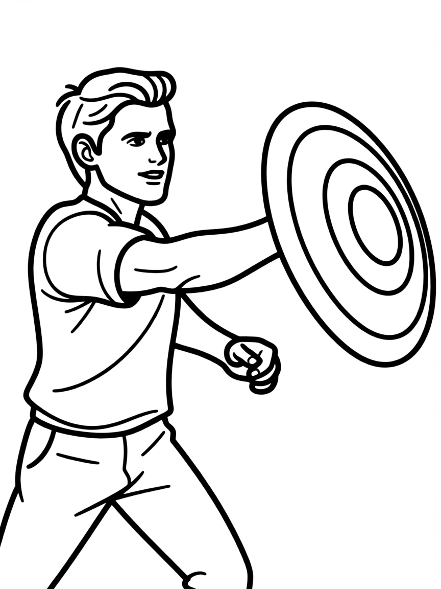 Chris Evans throwing a shield