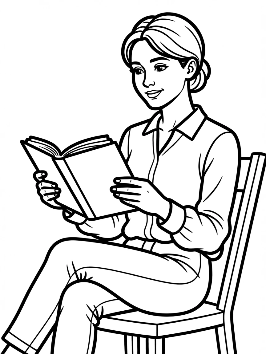 Emma Watson with a book