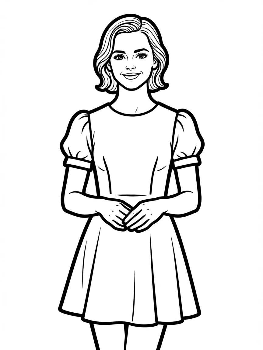 Emma Watson with a gentle smile