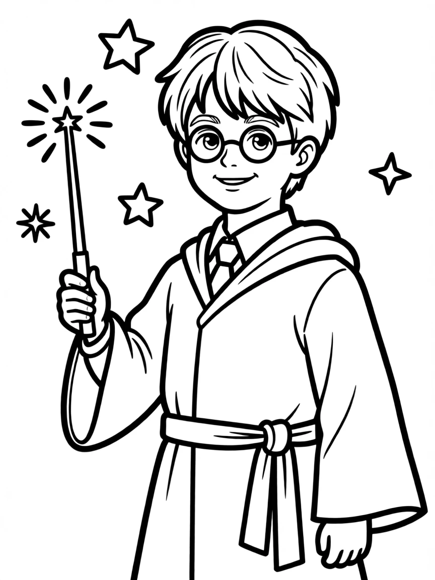 Daniel Radcliffe with a wand