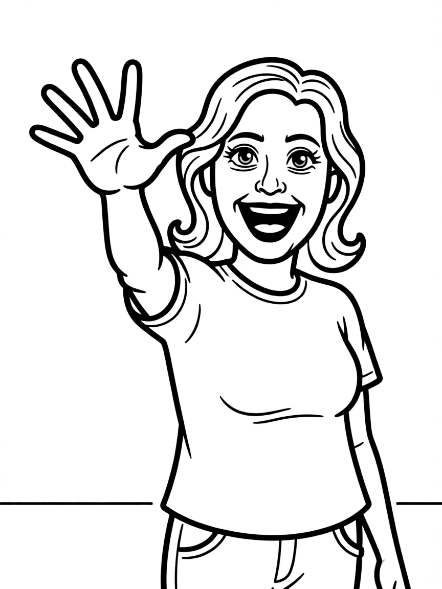 Amy Poehler giving a high five