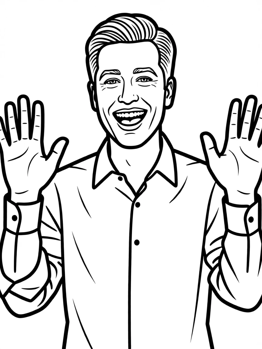 Jimmy Fallon with a joyful face