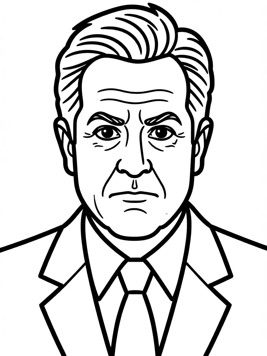 Stephen Colbert with a serious but funny face