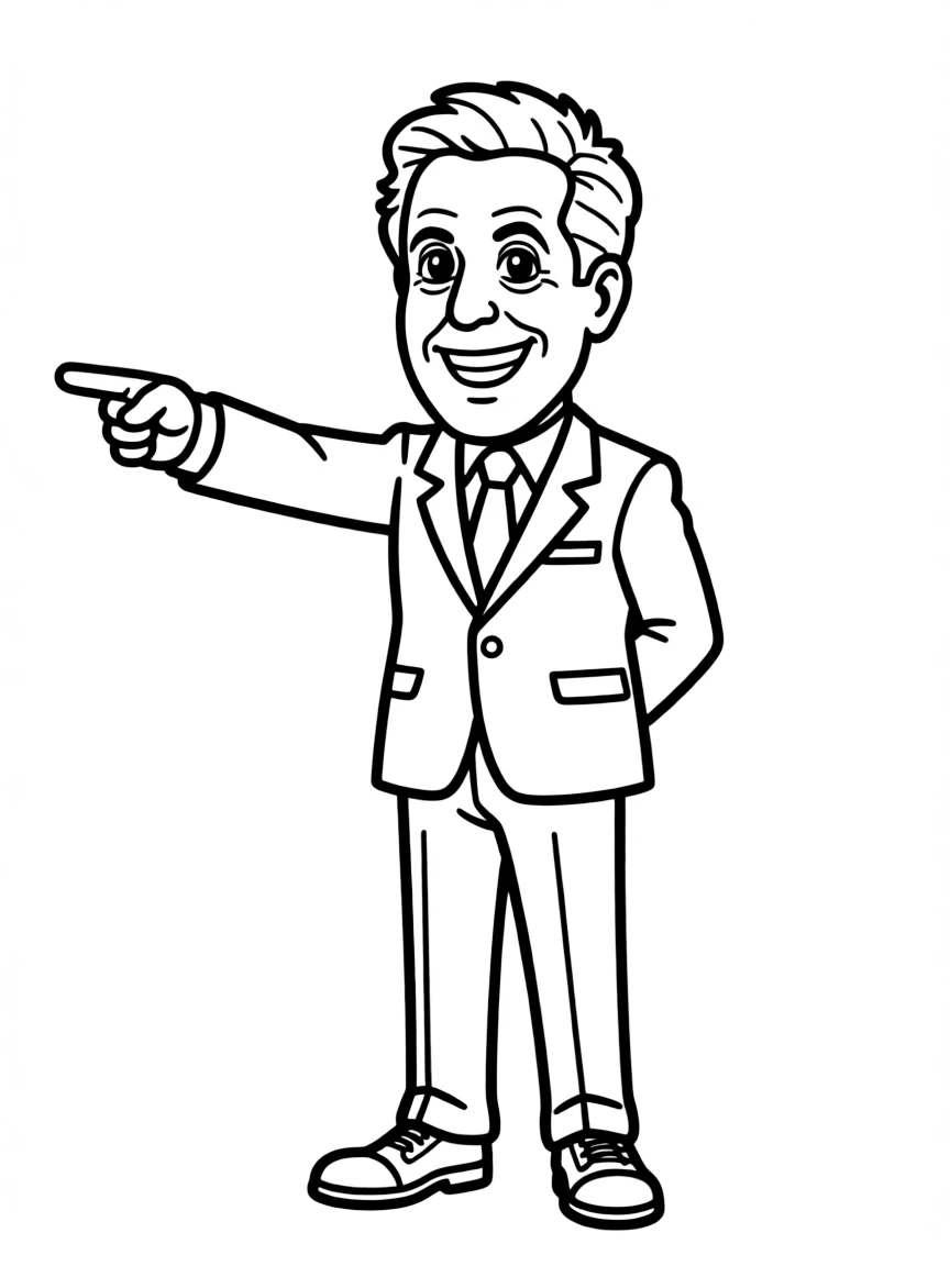 Stephen Colbert pointing