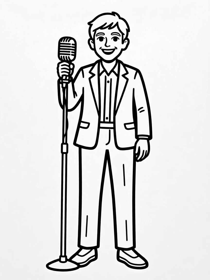 Ellen DeGeneres with a microphone