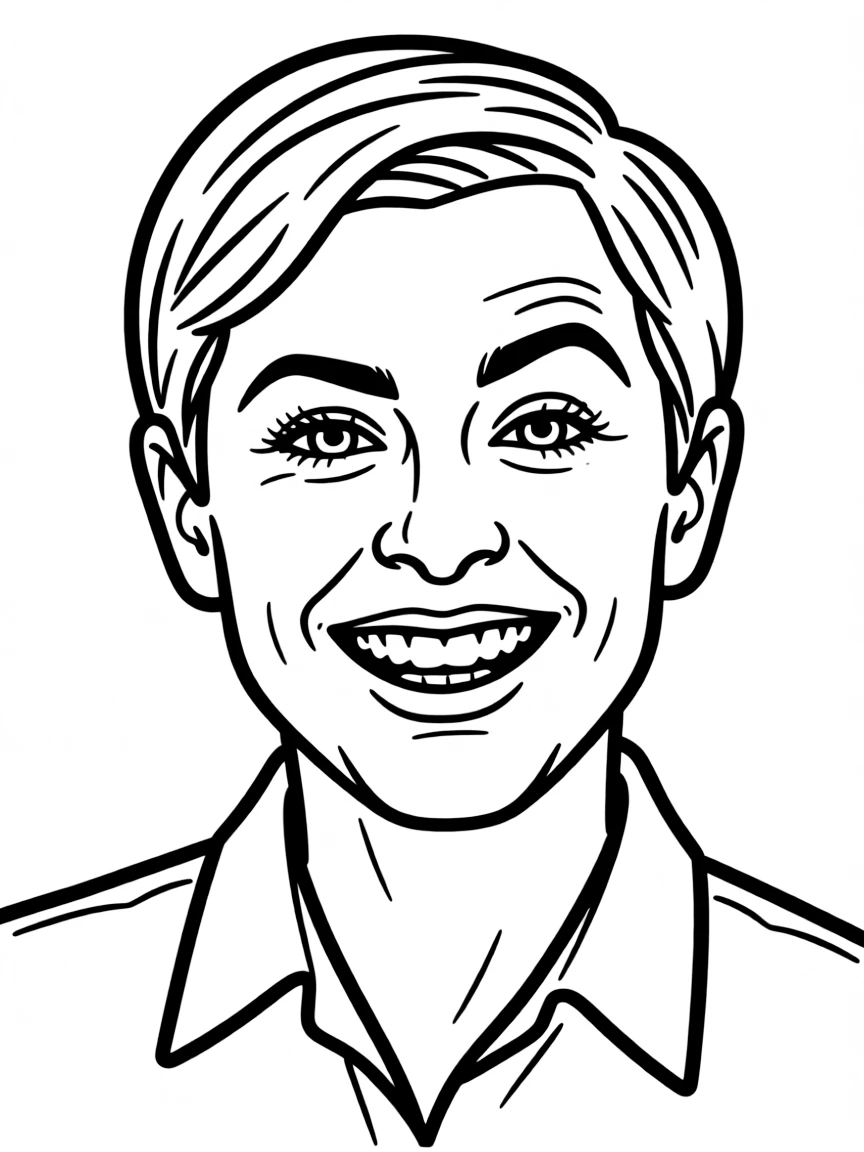 Ellen DeGeneres making a funny face