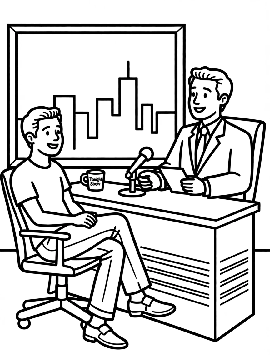 Conan O'Brien interviewing