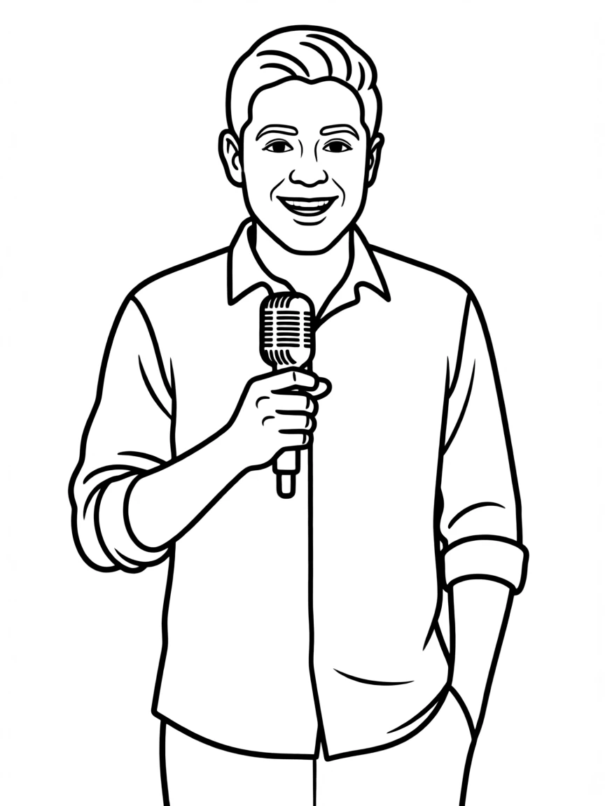 Trevor Noah with a microphone
