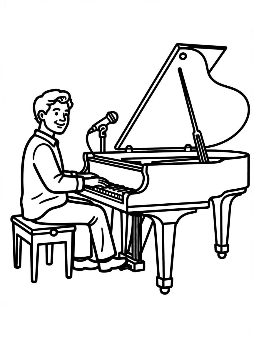 John Legend playing piano