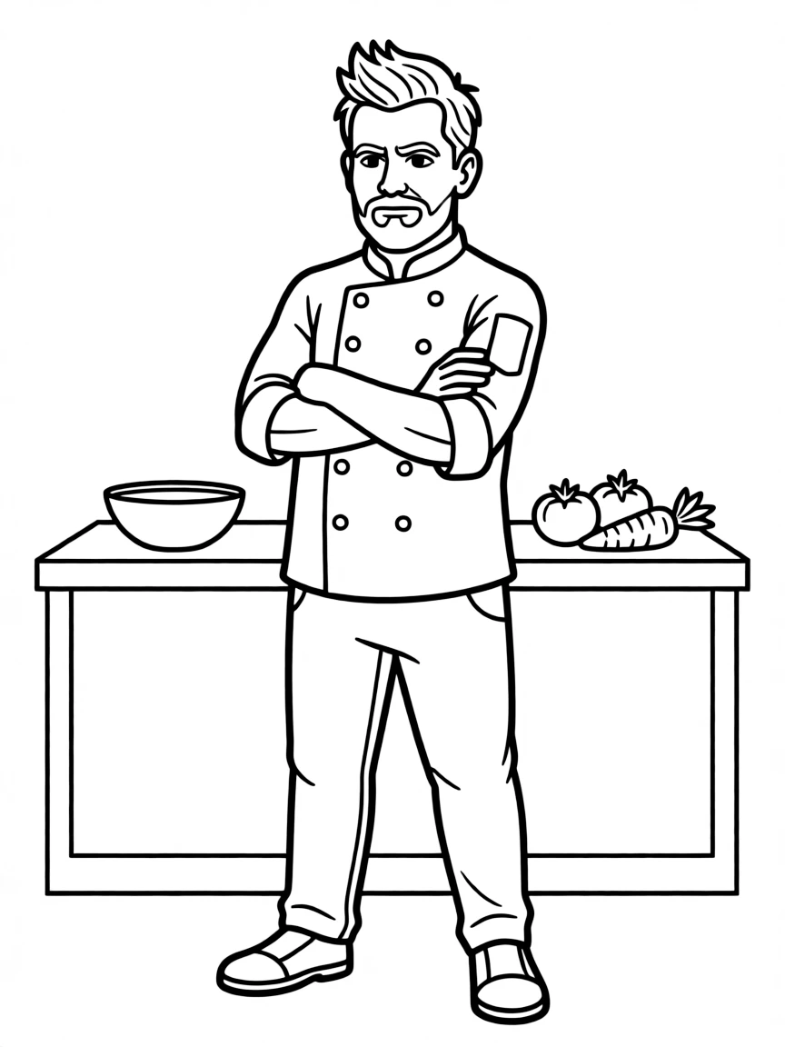 Gordon Ramsay with a determined look