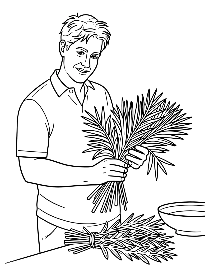 Jamie Oliver with herbs