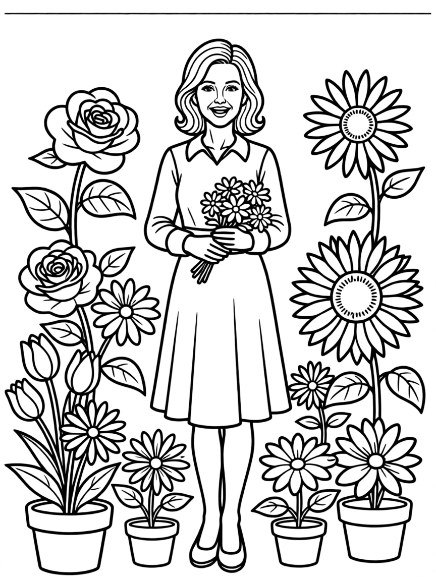 Martha Stewart with flowers