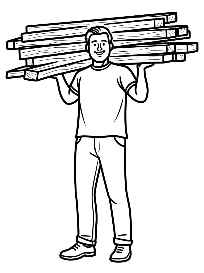 Chip Gaines carrying wood