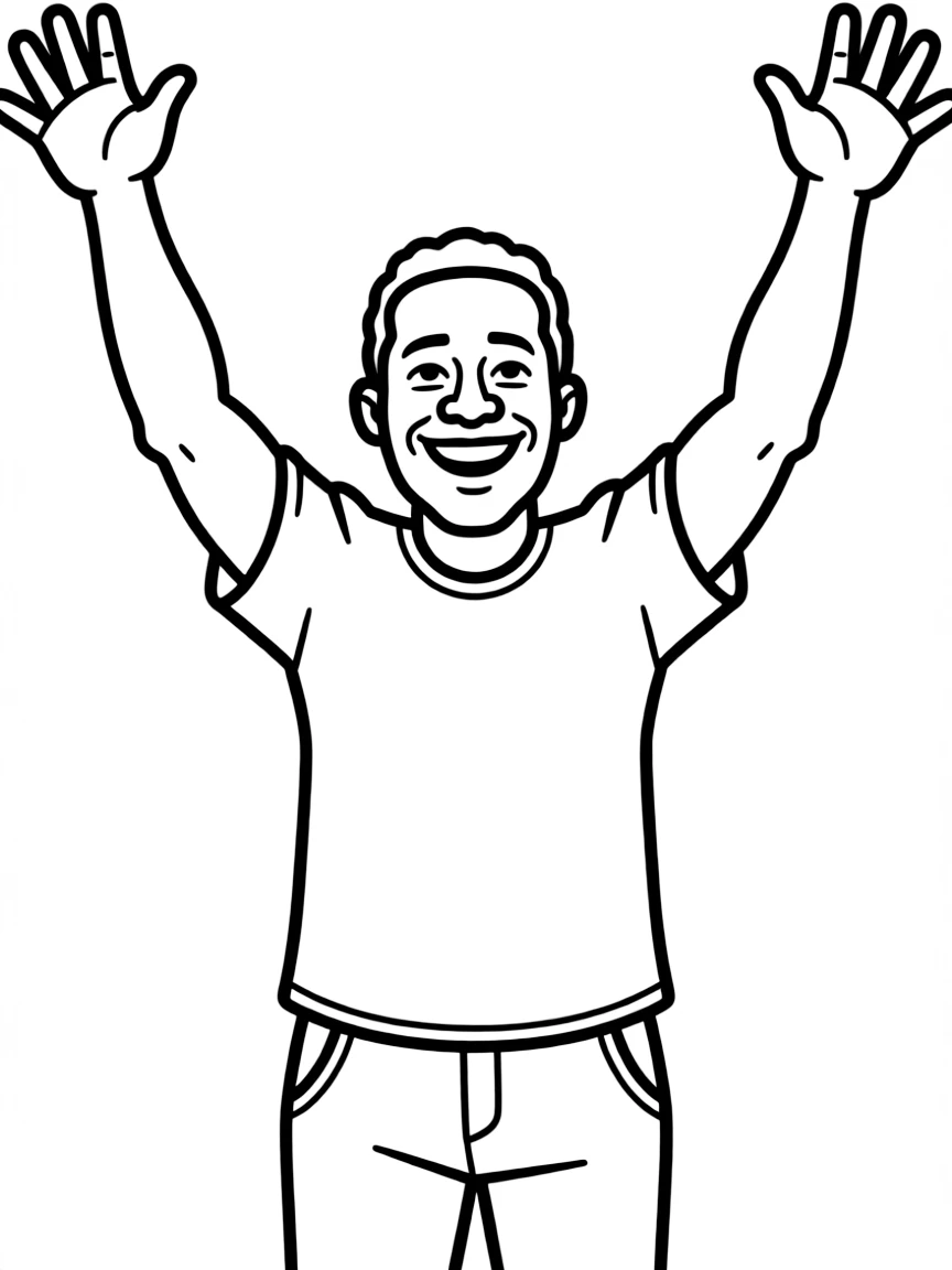 Kevin Hart raising his hands