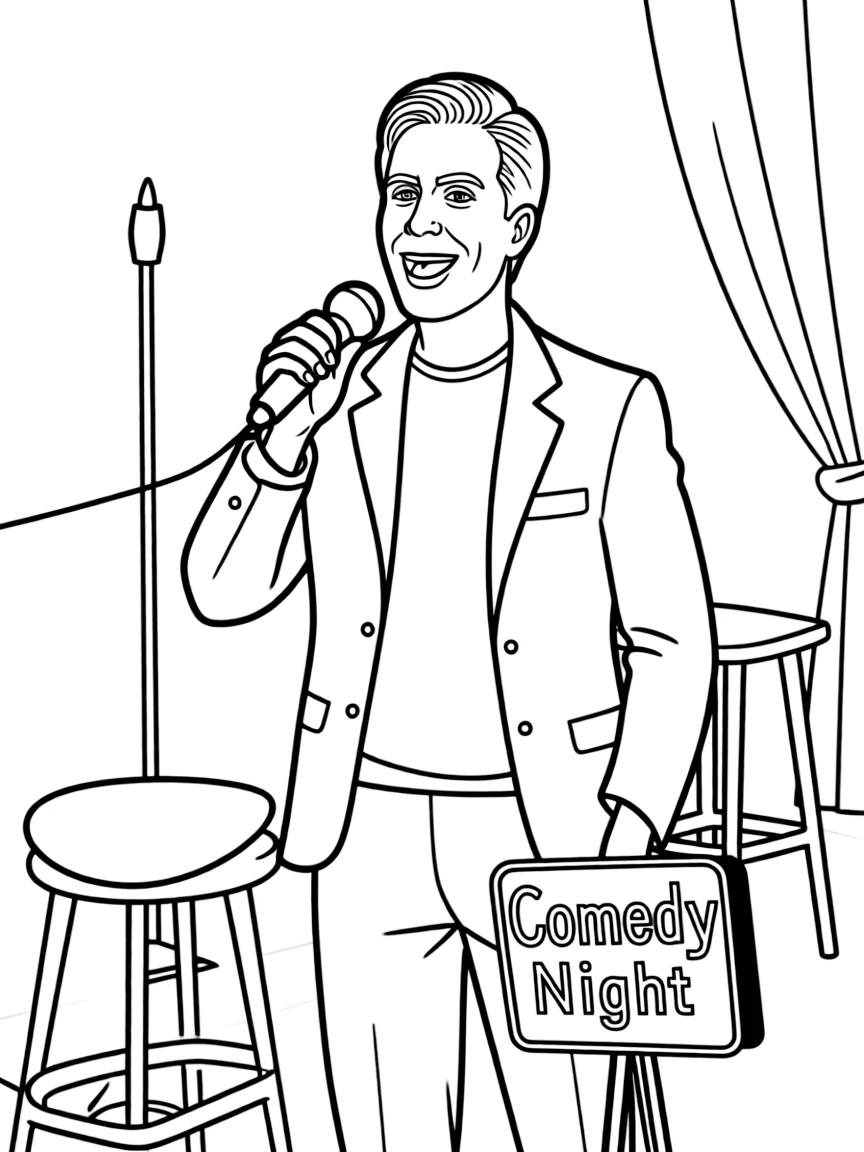 Jerry Seinfeld telling a joke