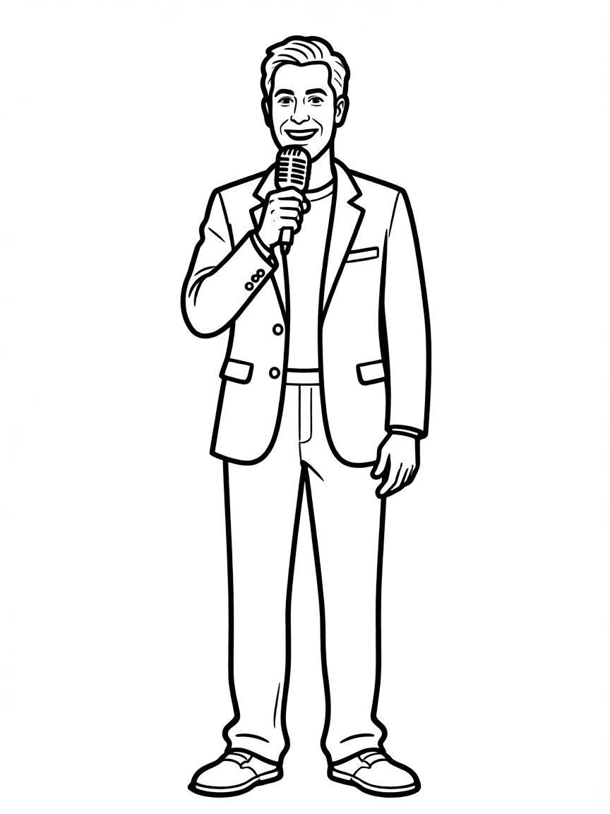 Jerry Seinfeld with a microphone