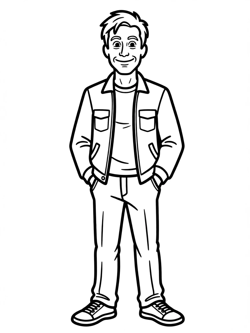Jerry Seinfeld with his hands in his pockets