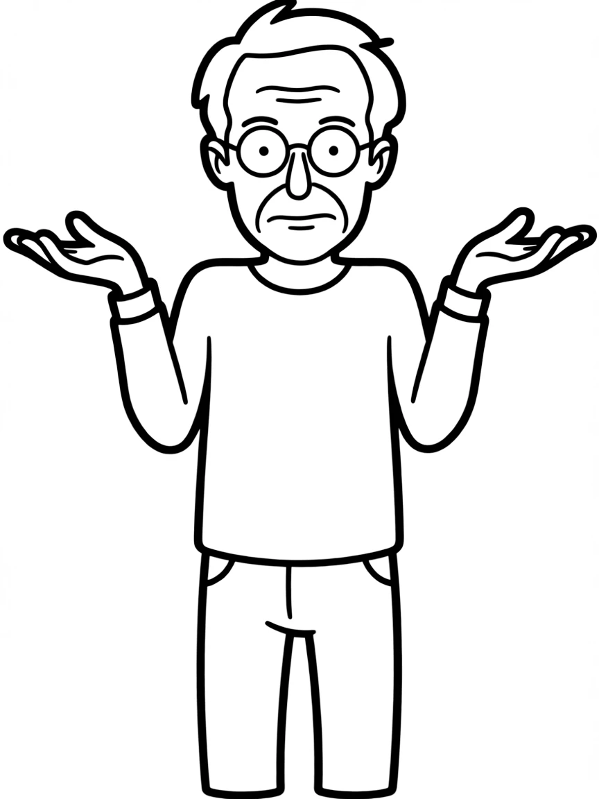 Larry David shrugging