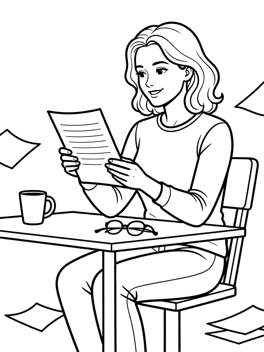 Shonda Rhimes looking at a script