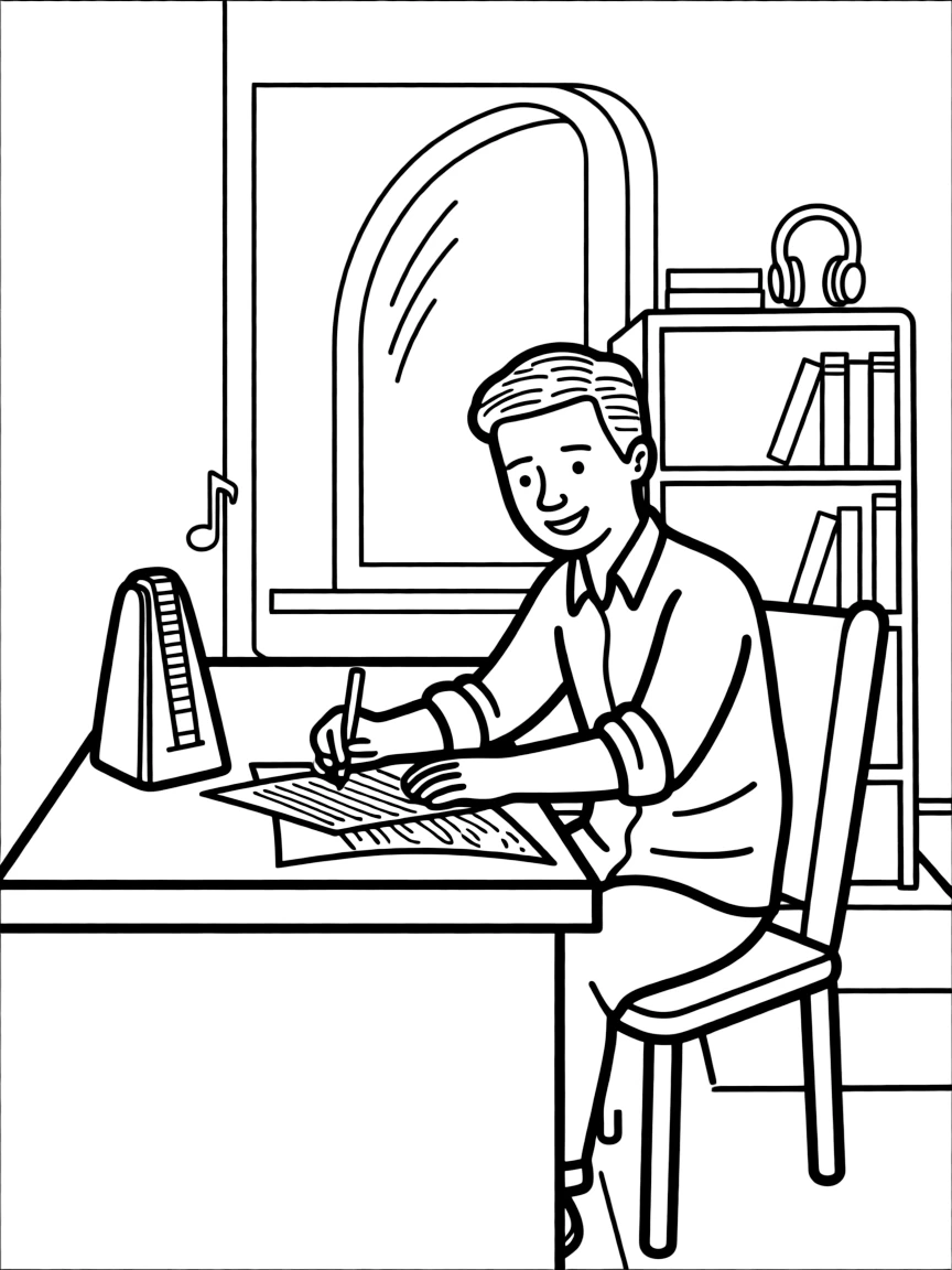 Lin-Manuel Miranda writing music