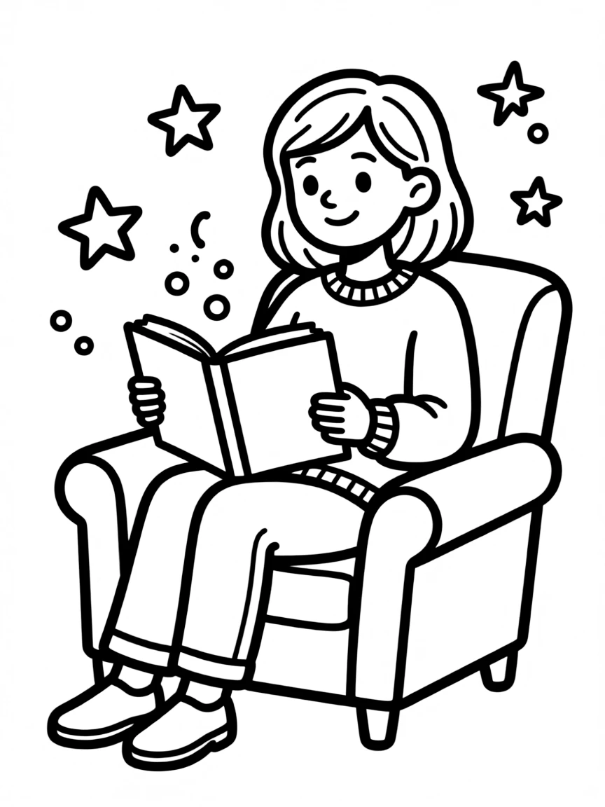 J.K. Rowling with a book