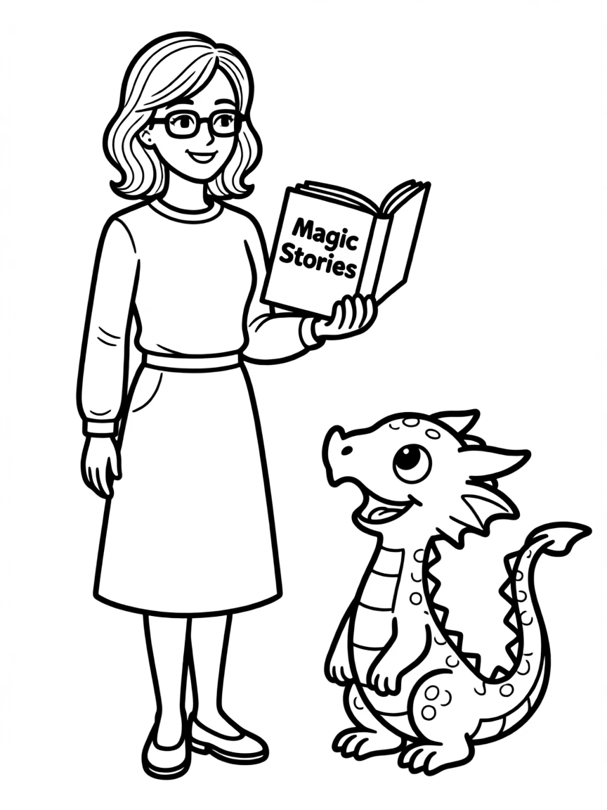J.K. Rowling with a magical creature