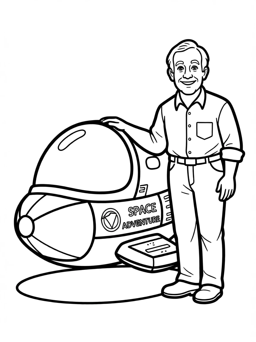 Steven Spielberg with a spaceship