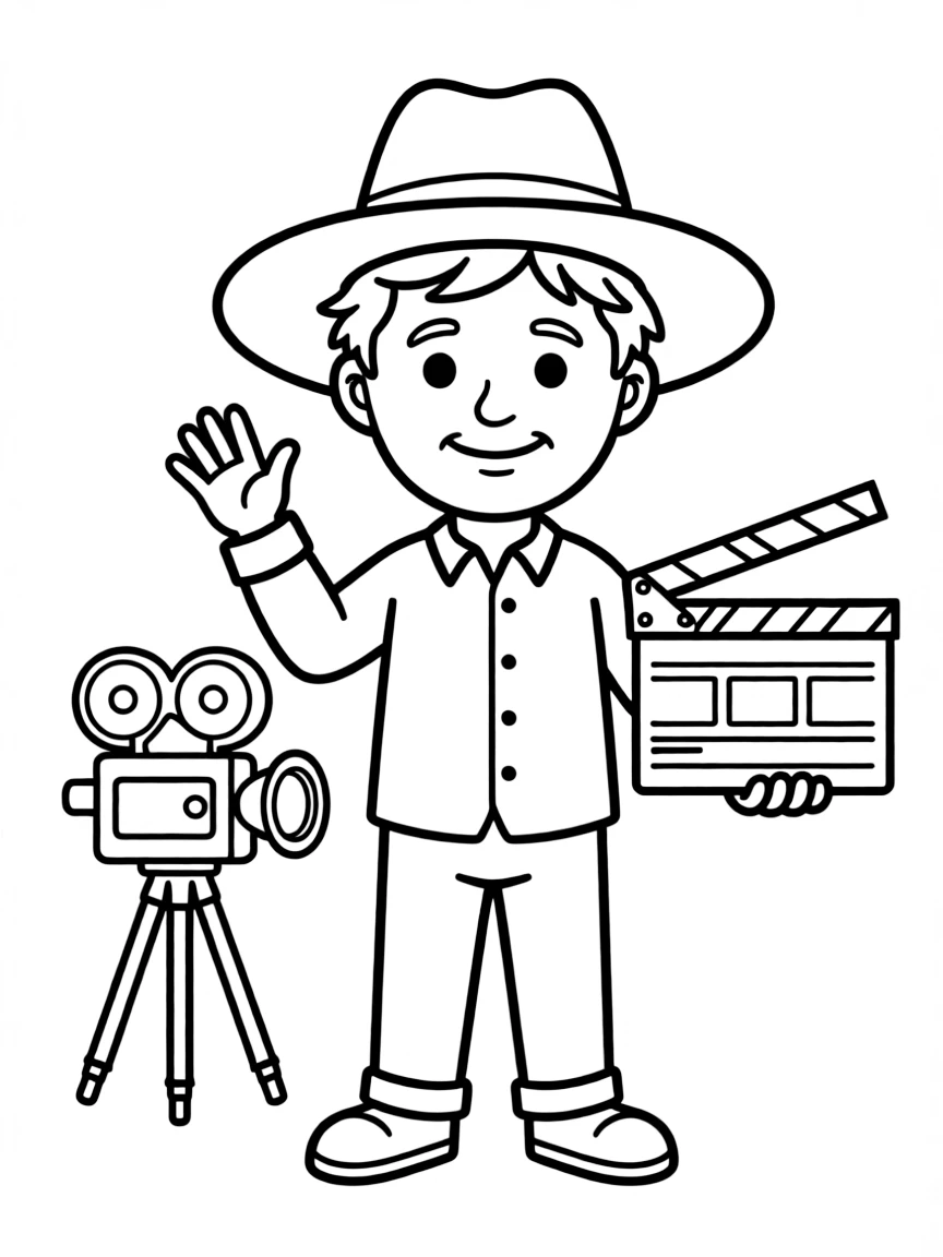 Steven Spielberg with a hat