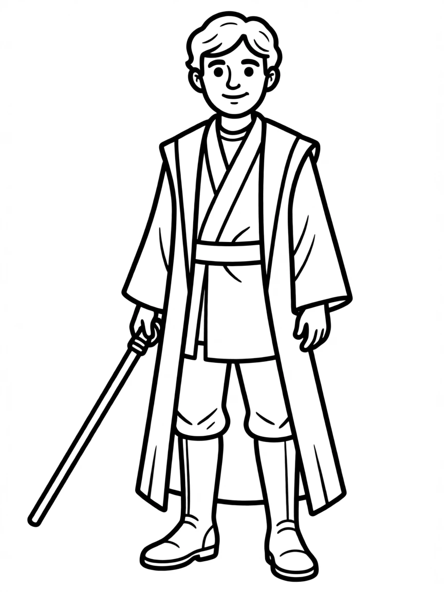 George Lucas with a Jedi robe