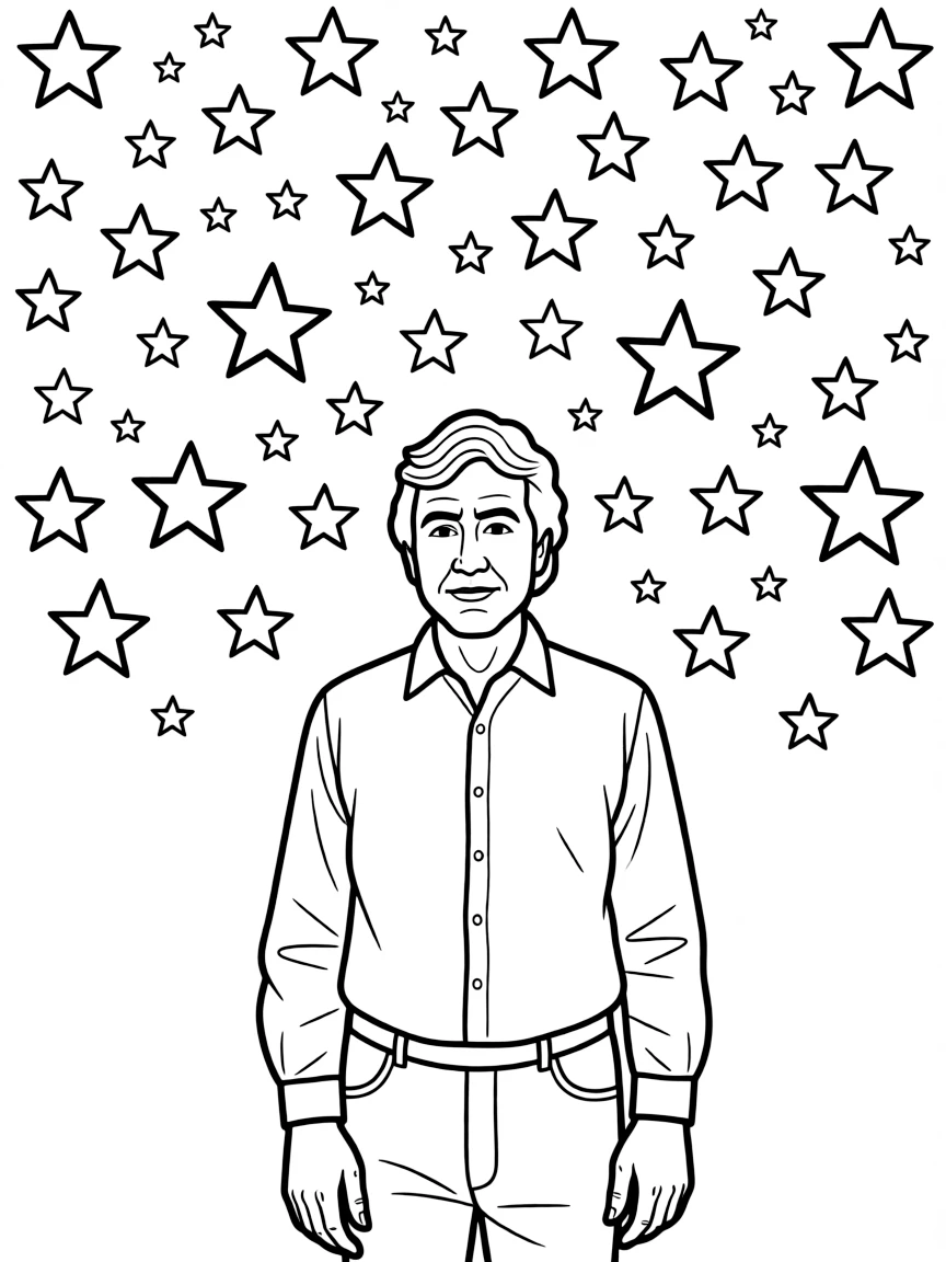 George Lucas with a star field