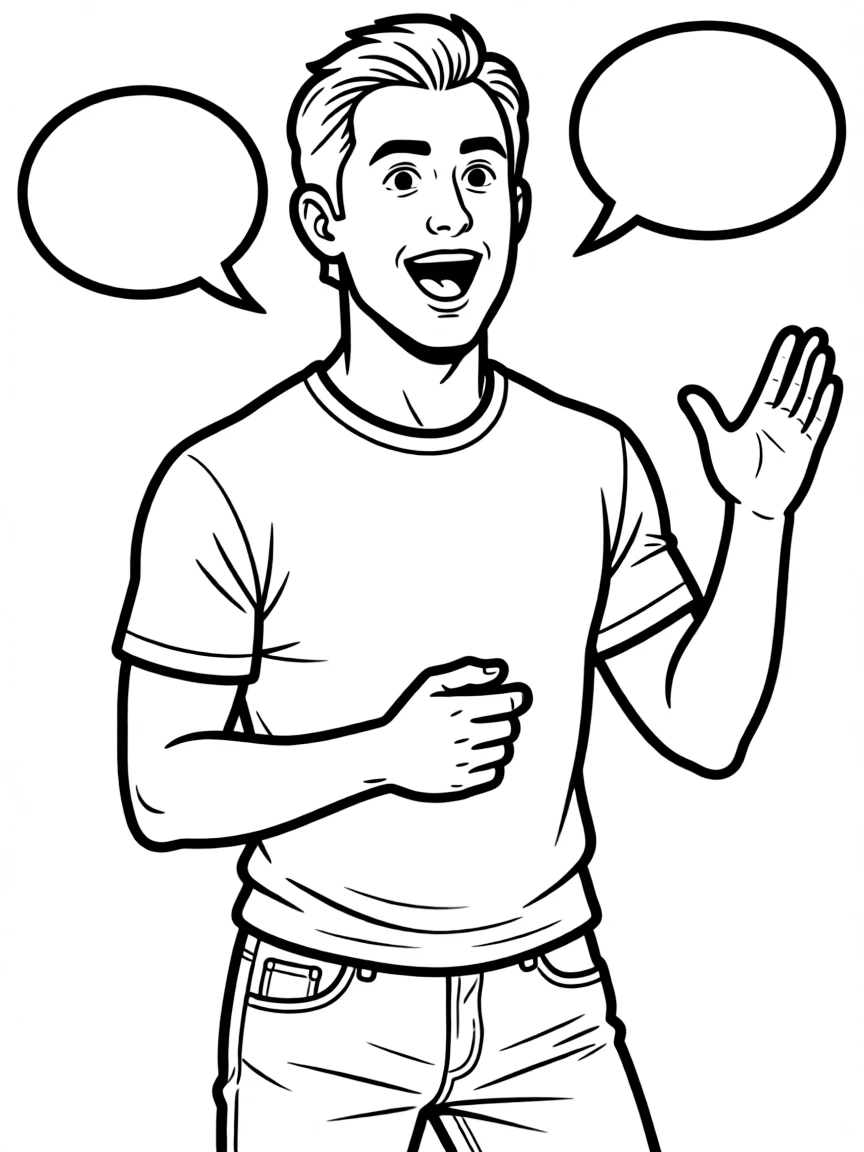 Ryan Reynolds telling a joke