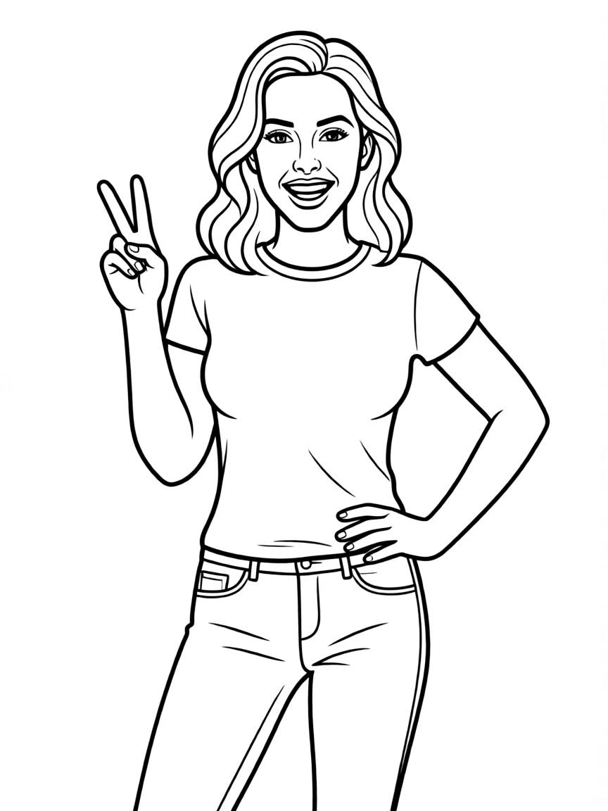 Scarlett Johansson doing a cool pose