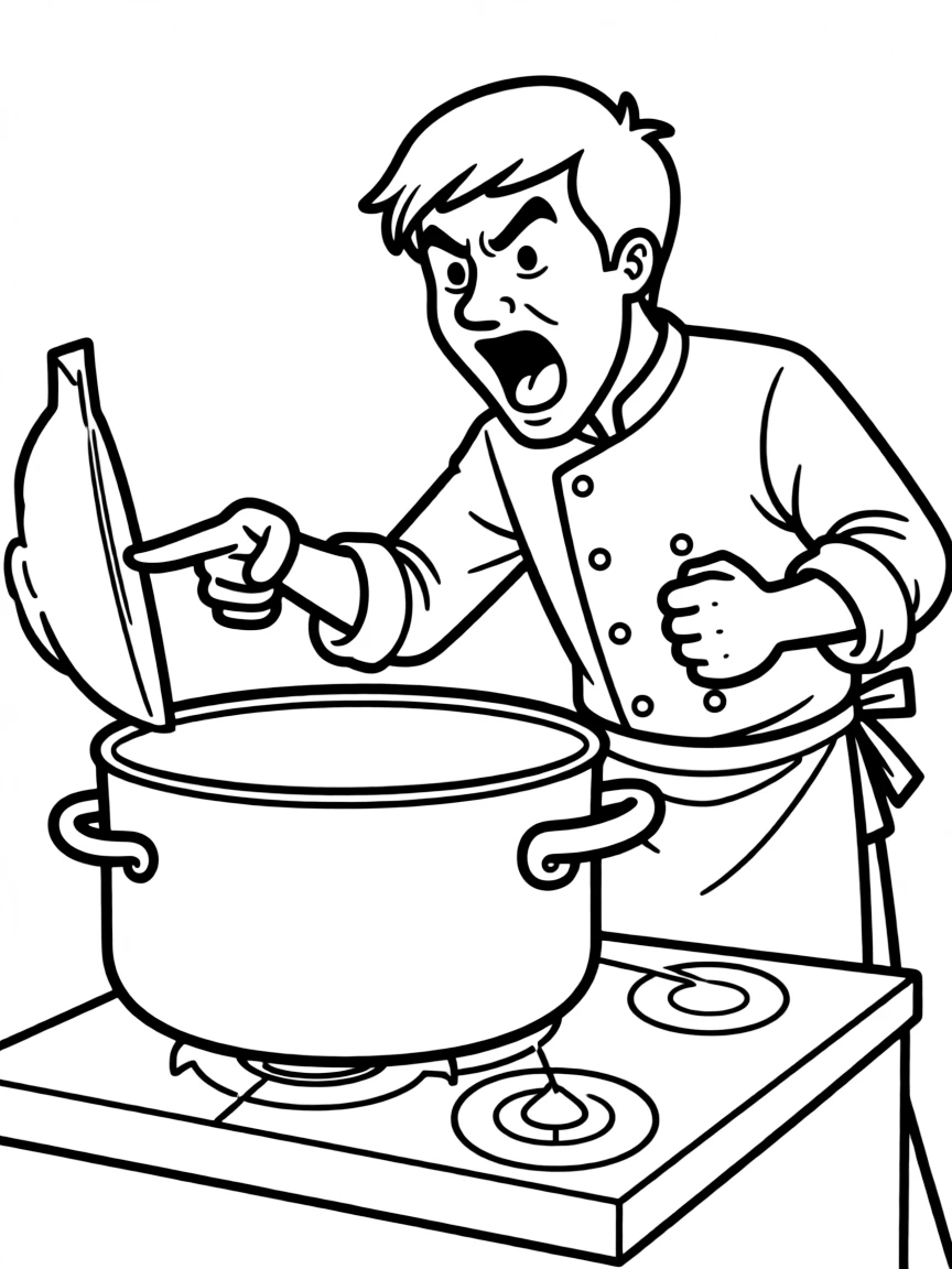 Gordon Ramsay yelling (in a funny way) at a pot