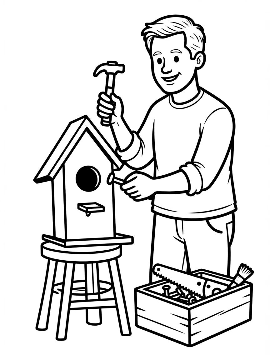 Chip Gaines building a birdhouse