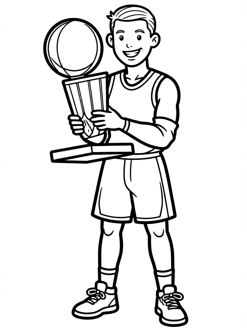 LeBron James holding a championship trophy