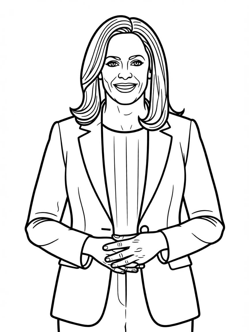 Kamala Harris looking directly at the viewer