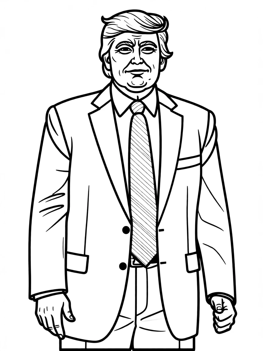 Donald Trump giving a confident look