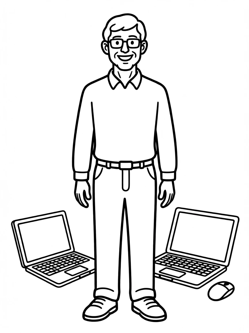 Bill Gates wearing glasses and smiling