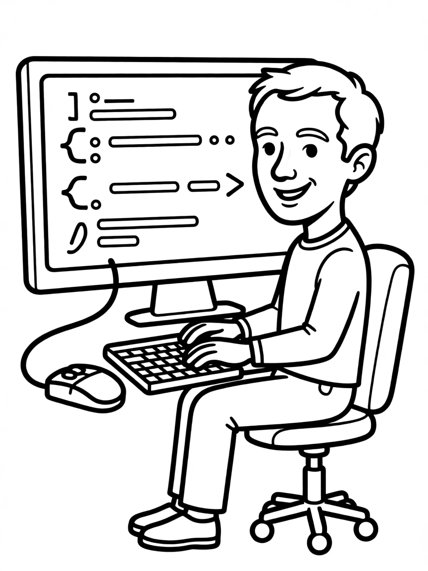 Mark Zuckerberg with a coding screen in the background