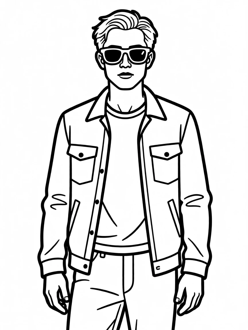 Brad Pitt looking cool with sunglasses