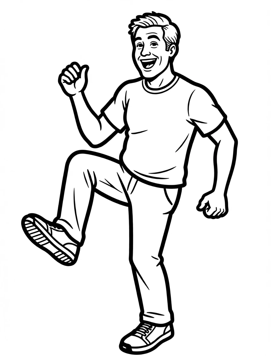 Steve Carell doing a silly walk